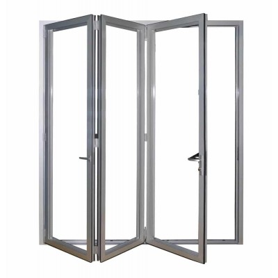 Australia style aluminum profile double glass folding doors front door