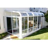 Factory sale luxury Prefabricated aluminum frame glass sunroom Laminated Insulated Tempered Exterior Double Glass Sunroom