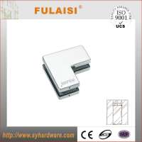 China Supplier 7mm Aluminium Inner Glass Door Fitting Small L Shape Glass Patch Fitting