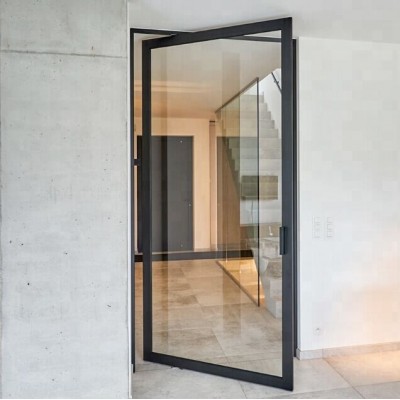 Stals aluminum pivot door with single glass